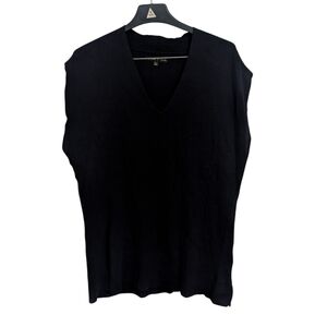 Preston and York  Sleeveless V-Neck Sweater Top Dark Blue XL